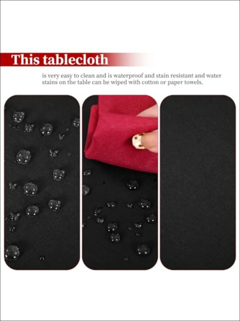 Waterproof Polyester Tablecloths 60 x 102 Rectangular Dining Party